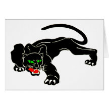 Schwarzer Panther - großer CAT Grußkarten