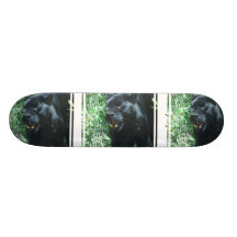 Schwarzer Panther-Katzen-Skateboard Personalisiertes Deck