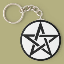 schwarzer Pentagramm Pentagramring schlüsselanhänger