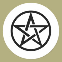schwarzer Pentagramm Pentagramring aufkleber