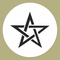 schwarzer Pentagramm Pentagramteufel 666 aufkleber