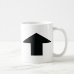 schwarzer Pfeil oben Teetasse
