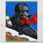 Schwarzer Pudel n verpackt Weihnachtsfeiertags-Kun Flyerdruck