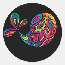 Schwarzer Regenbogen-Vogel-Aufkleber