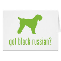 Schwarzer Russe Terrier Grußkarten
