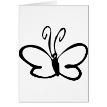 Schwarzer Schmetterling Grußkarten