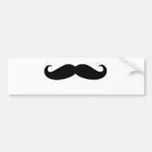 Schwarzer Schnurrbart oder schwarzer Schnurrbart f Auto Sticker