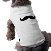 Schwarzer Schnurrbart oder schwarzer Schnurrbart f Hund Tshirts