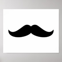 Schwarzer Schnurrbart Plakatdruck