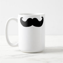 Schwarzer Schnurrbart Tee Tasse