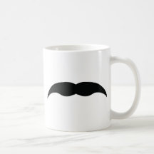schwarzer Schnurrbart Teetasse