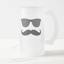 Schwarzer Schnurrbart und Sonnenbrille-Humor-Gesch Tee Tassen