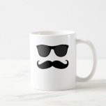 Schwarzer Schnurrbart und Sonnenbrille-Humor-Gesch Kaffeetassen