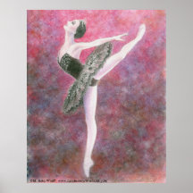 Schwarzer Schwan-Ballett-Kunst-Druck Plakatdruck