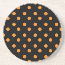 Schwarzer u. orange Tupfen Bierdeckel