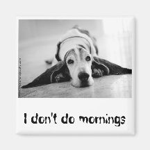 Schwarzer u. weißer Basset Hound-Magnet Kühlschrankmagnete