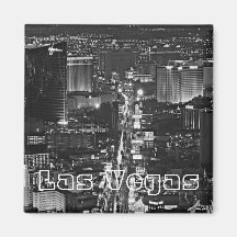 Schwarzer u. weißer Las Vegas-Magnet Kühlschrankmagnete