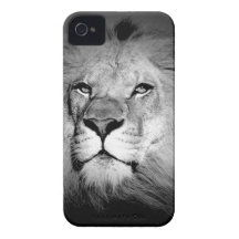 Schwarzer u. weißer Löwe iPhone 4 Case-Mate Hüllen