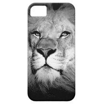Schwarzer u. weißer Löwe iPhone 5 Cover