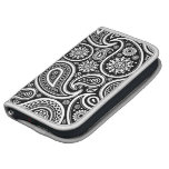 Schwarzer u. weißer Retro Paisley-Muster-Entwurf Mappe