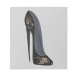 Schwarzer und kupferner Stilett-Schuh-Kunst-Notizb