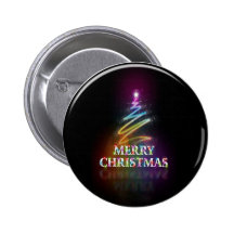 schwarzer Weihnachtsbaumknopf Anstecknadel