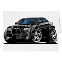 Schwarzes Auto Chryslers 300 Karten
