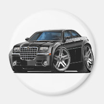 Schwarzes Auto Chryslers 300 Kühlschrankmagnete
