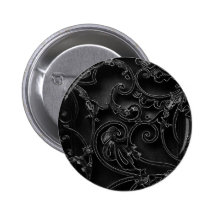 Schwarzes Barock Anstecknadelbutton