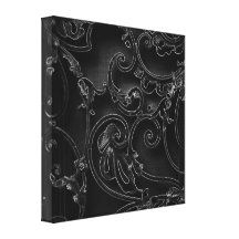 Schwarzes Barock Gespannter Galerie Druck