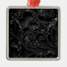 Schwarzes Barock Weinachtsornamente