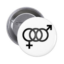 Schwarzes bisexuelles Symbol Button