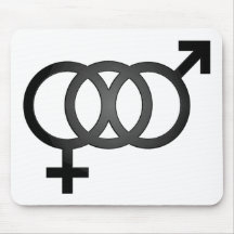 Schwarzes bisexuelles Symbol Mousepads