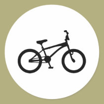schwarzes bmx Fahrrad aufkleber