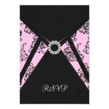 Schwarzes Damast-Rosa elegantes schwarzes UAWG Individuelle Ankündigung