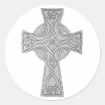 Schwarzes des keltischen Kreuz-3 Sticker