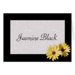 Schwarzes - Gänseblümchen - Hochzeitstabellen-Name Grußkarten