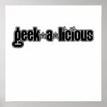 Schwarzes Geekalicious Plakat