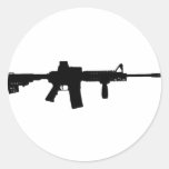 Schwarzes Gewehr AR-15 von Phils Kunst online Sticker