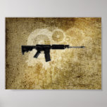 Schwarzes Gewehr AR-15 von Phils Kunst online Posterdrucke