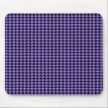 Schwarzes Hahnentrittmuster auf Lila mousepads