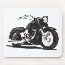 Schwarzes Harley Motorrad Mauspad
