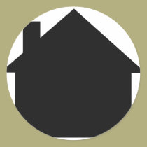 schwarzes Haus aufkleber