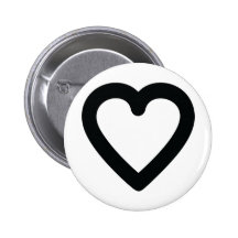 schwarzes Herz Buttons