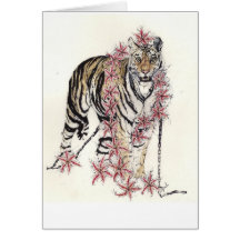 Schwarzes Kette Tigress.Enfantis perdus [F] Grußkarte