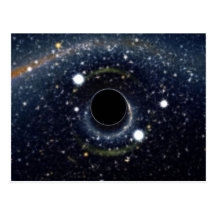Schwarzes Loch im Raum/die NASA Postkarten