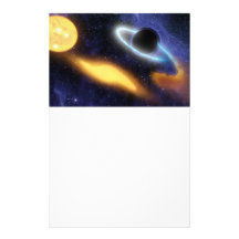 Schwarzes Loch und Stern Personalisierte Druckpapiere