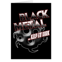 Schwarzes Metallmusikt-shirt Hut Hoodie-Aufkleberp Grußkarten