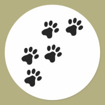 schwarzes niedliches Hundetatzenhündchen aufkleber