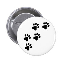 schwarzes niedliches Hundetatzenhündchen buttons